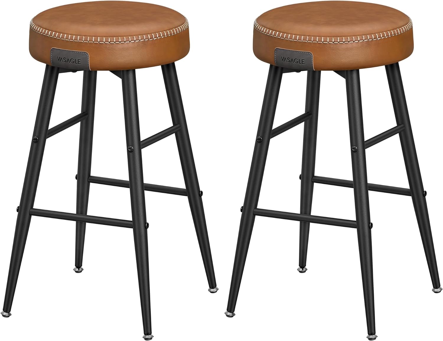 Vasagle Bar Stools | Echo Collection | Low | Caramel Brown | Set of 2 [Ex-Display DC250587-000015]